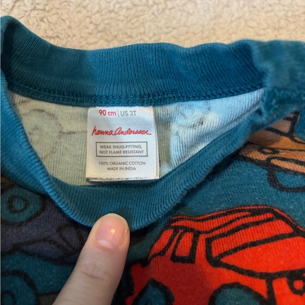 Hanna Andersson 2 piece Pajama Set, Car Print, Size 3T, 100% organic cotton - Picture 3 of 3